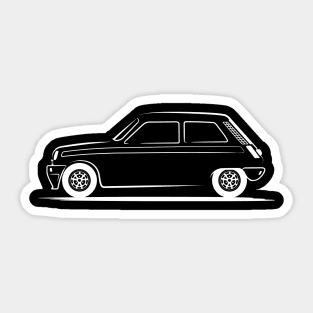 Renault 5 Le Car White Sticker